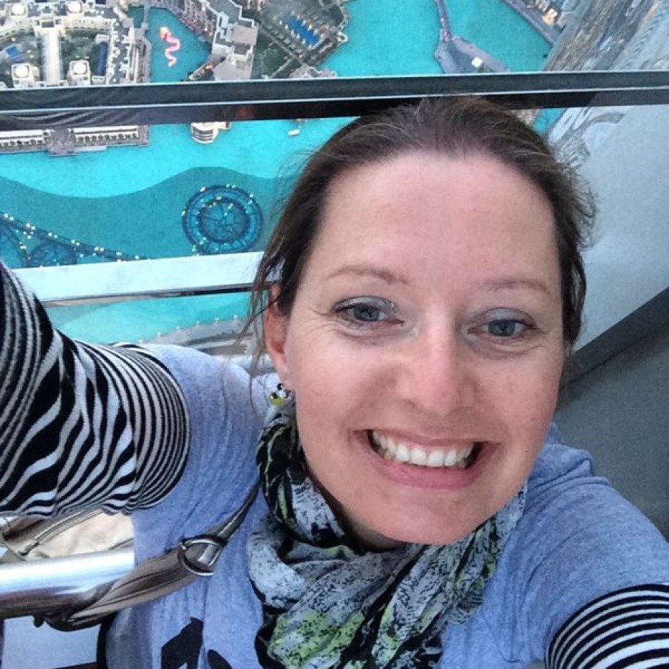 Hi from Claire in the tallest building in the world (Burj el Khalifa) – Dubai