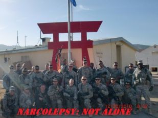 Krickett with the Platoon she was a medic for in Afghanistan