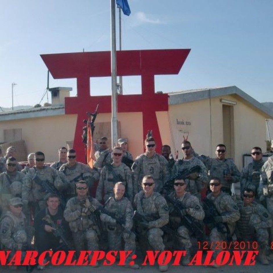 Krickett with the Platoon she was a medic for in Afghanistan