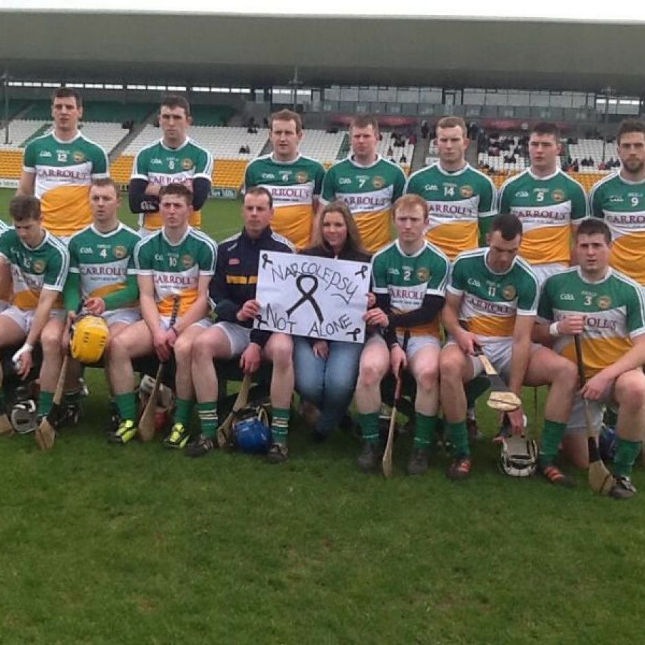 Meggie with Offaly Hurling team from Leinster – Ireland