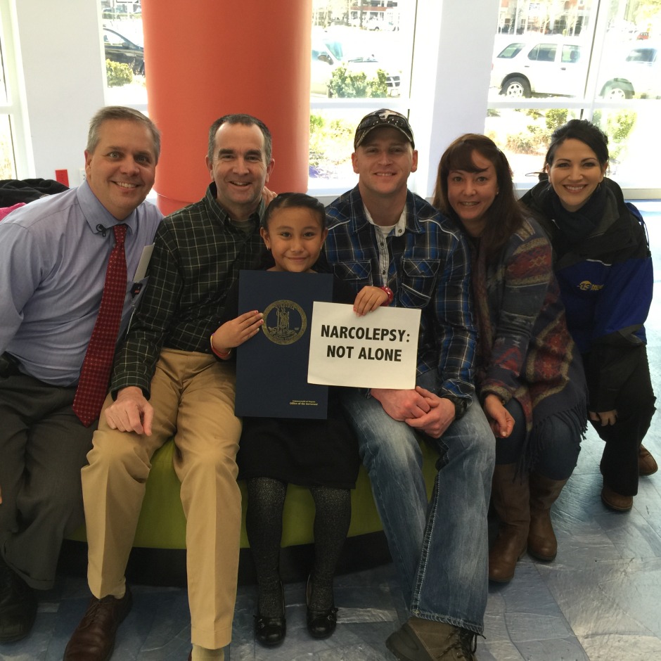 Dr. Strunc, Lt. Governor Dr. Northam, Jazlyn, Travis, Jennifer & Lisa – Virginia